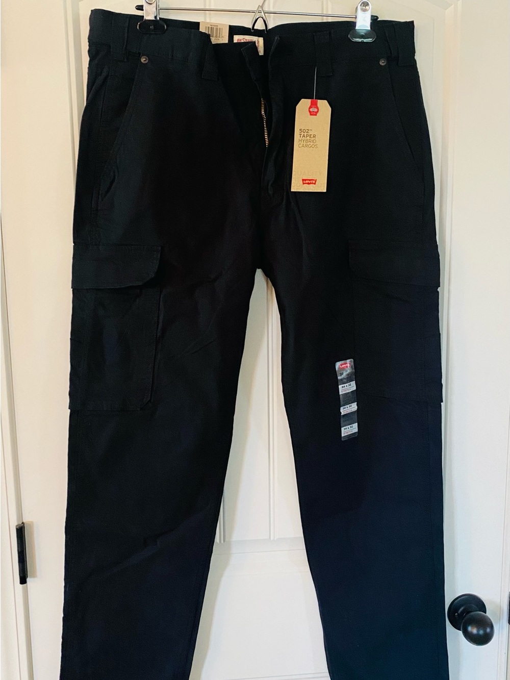 Levi's Black Tapered Cargo Trousers